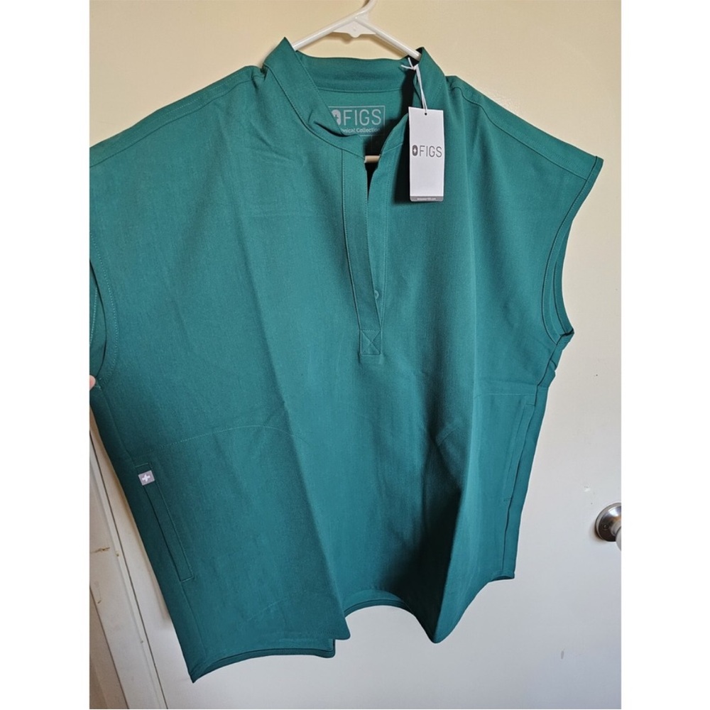 Figs Teal Rafaela Technical Collection Top